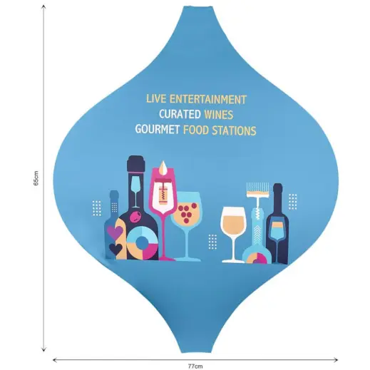 Lantern Banner with Light Weight Cross Base Skin Branded